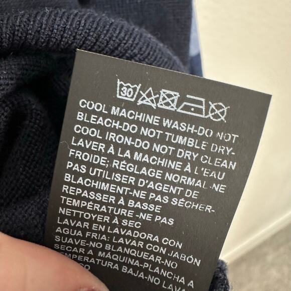 Paul & Shark Yachting Mens Virgin Wool Quarter Zip Pullover Sweater Blue XXL - Picture 7 of 10